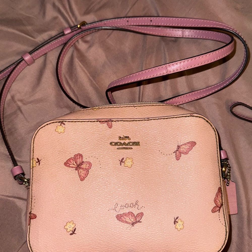 Coach Pink Butterfly Crossbody Bag